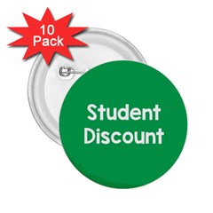 Student Discound Sale Green 2 25  Buttons (10 Pack)  by Mariart