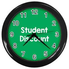 Student Discound Sale Green Wall Clocks (black)