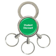 Student Discound Sale Green 3-ring Key Chains by Mariart