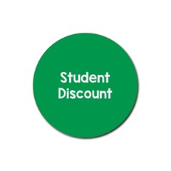 Student Discound Sale Green Rubber Coaster (round) 