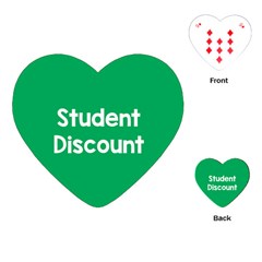 Student Discound Sale Green Playing Cards (heart)  by Mariart