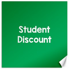 Student Discound Sale Green Canvas 12  X 12   by Mariart