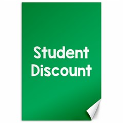 Student Discound Sale Green Canvas 24  X 36  by Mariart