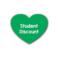 Student Discound Sale Green Heart Coaster (4 Pack)  by Mariart