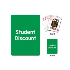 Student Discound Sale Green Playing Cards (mini)  by Mariart