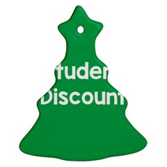 Student Discound Sale Green Christmas Tree Ornament (two Sides)