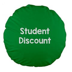 Student Discound Sale Green Large 18  Premium Flano Round Cushions by Mariart