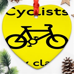 Stay Classy Bike Cyclists Sport Ornament (heart) by Mariart