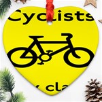 Stay Classy Bike Cyclists Sport Ornament (Heart) Front