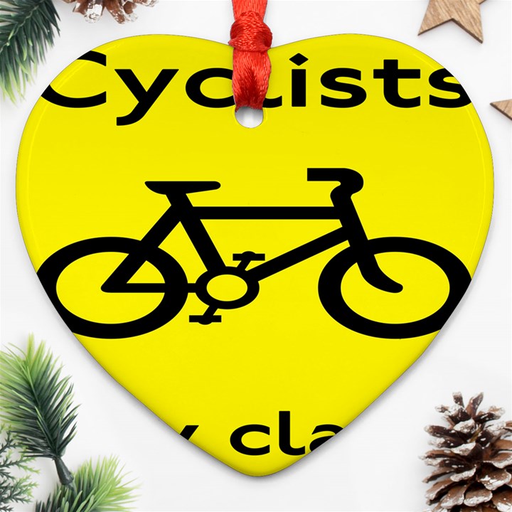 Stay Classy Bike Cyclists Sport Ornament (Heart)