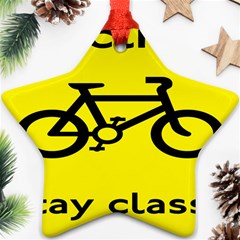 Stay Classy Bike Cyclists Sport Ornament (star) by Mariart