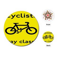 Stay Classy Bike Cyclists Sport Playing Cards (round)  by Mariart