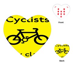 Stay Classy Bike Cyclists Sport Playing Cards (heart)  by Mariart