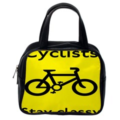 Stay Classy Bike Cyclists Sport Classic Handbags (one Side) by Mariart