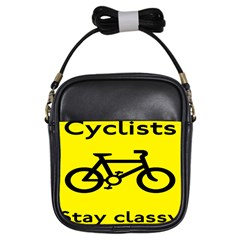 Stay Classy Bike Cyclists Sport Girls Sling Bags by Mariart