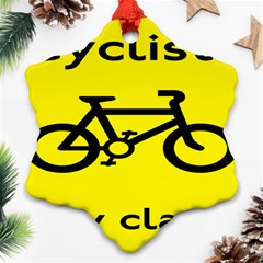 Stay Classy Bike Cyclists Sport Ornament (snowflake) by Mariart