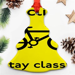 Stay Classy Bike Cyclists Sport Ornament (christmas Tree)  by Mariart