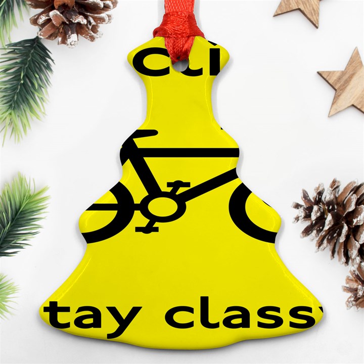 Stay Classy Bike Cyclists Sport Ornament (Christmas Tree) 