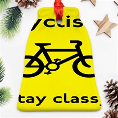 Stay Classy Bike Cyclists Sport Ornament (bell) by Mariart