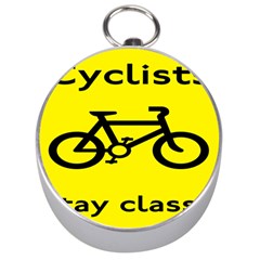 Stay Classy Bike Cyclists Sport Silver Compasses by Mariart