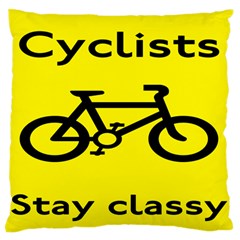 Stay Classy Bike Cyclists Sport Large Flano Cushion Case (one Side) by Mariart