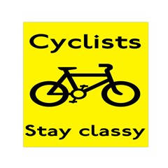 Stay Classy Bike Cyclists Sport Small Satin Scarf (square) by Mariart