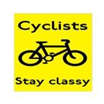 Stay Classy Bike Cyclists Sport Small Satin Scarf (Square) Front