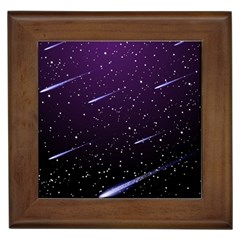 Starry Night Sky Meteor Stock Vectors Clipart Illustrations Framed Tiles by Mariart