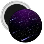 Starry Night Sky Meteor Stock Vectors Clipart Illustrations 3  Magnets Front