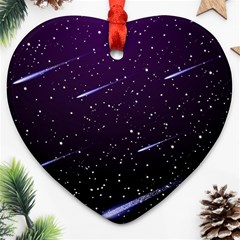 Starry Night Sky Meteor Stock Vectors Clipart Illustrations Ornament (heart) by Mariart