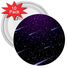 Starry Night Sky Meteor Stock Vectors Clipart Illustrations 3  Buttons (10 Pack)  by Mariart