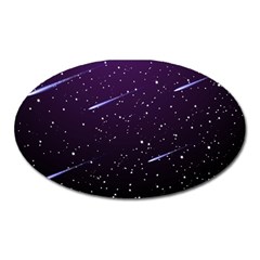 Starry Night Sky Meteor Stock Vectors Clipart Illustrations Oval Magnet by Mariart