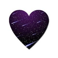 Starry Night Sky Meteor Stock Vectors Clipart Illustrations Heart Magnet by Mariart