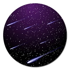 Starry Night Sky Meteor Stock Vectors Clipart Illustrations Magnet 5  (round) by Mariart