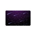 Starry Night Sky Meteor Stock Vectors Clipart Illustrations Magnet (Name Card) Front