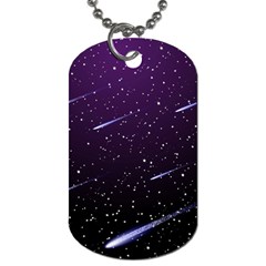 Starry Night Sky Meteor Stock Vectors Clipart Illustrations Dog Tag (one Side) by Mariart