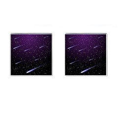 Starry Night Sky Meteor Stock Vectors Clipart Illustrations Cufflinks (square) by Mariart