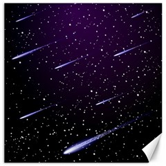 Starry Night Sky Meteor Stock Vectors Clipart Illustrations Canvas 16  X 16   by Mariart