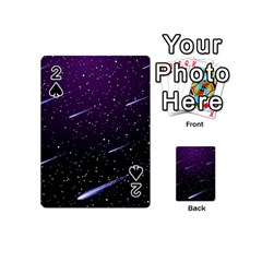 Starry Night Sky Meteor Stock Vectors Clipart Illustrations Playing Cards 54 (mini)  by Mariart