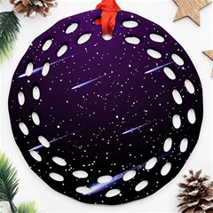 Starry Night Sky Meteor Stock Vectors Clipart Illustrations Ornament (round Filigree)