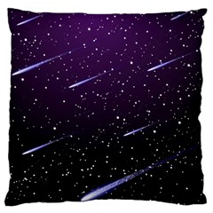 Starry Night Sky Meteor Stock Vectors Clipart Illustrations Large Cushion Case (one Side) by Mariart