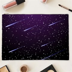 Starry Night Sky Meteor Stock Vectors Clipart Illustrations Cosmetic Bag (xxl) 