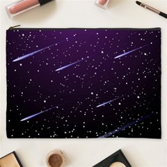 Starry Night Sky Meteor Stock Vectors Clipart Illustrations Cosmetic Bag (xxxl)  by Mariart