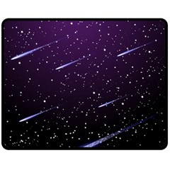 Starry Night Sky Meteor Stock Vectors Clipart Illustrations Double Sided Fleece Blanket (medium) 