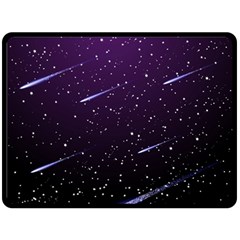 Starry Night Sky Meteor Stock Vectors Clipart Illustrations Double Sided Fleece Blanket (large)  by Mariart