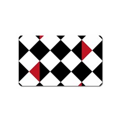 Survace Floor Plaid Bleck Red White Magnet (name Card) by Mariart