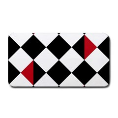 Survace Floor Plaid Bleck Red White Medium Bar Mats by Mariart