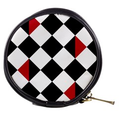 Survace Floor Plaid Bleck Red White Mini Makeup Bags