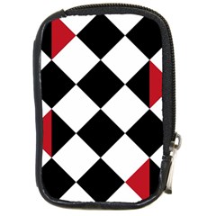 Survace Floor Plaid Bleck Red White Compact Camera Cases