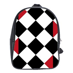 Survace Floor Plaid Bleck Red White School Bags (xl)  by Mariart